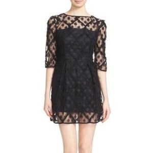 Milly Black Lace Mini Dress